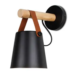 Светодиодный настенный светильник для гостиной настенный светильник с бесплатной лампочкой скандинавский деревянный пояс настенный