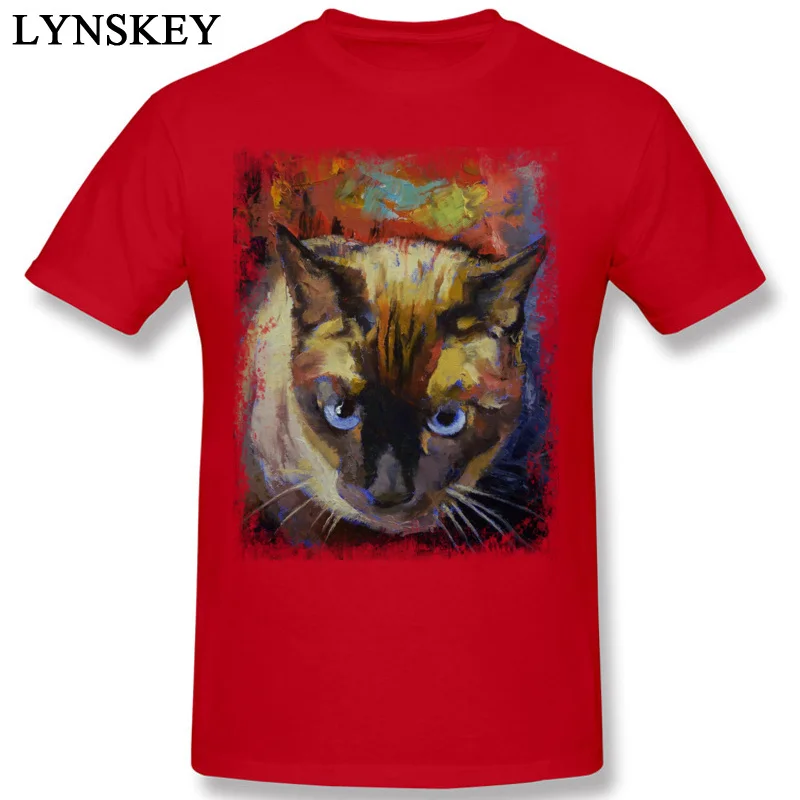 Design Summer/Fall SEAL POINT SIAMESE Tops Tees Discount Round Neck Short Sleeve 100% Cotton Student T Shirts Printed On Tee-Shirts red