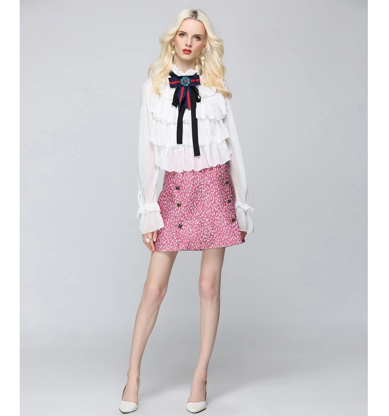 Bow Diamonds Collar Shirts  (11)