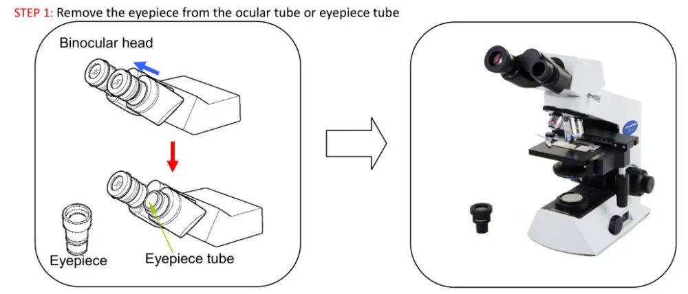 Фокусируемый 1X Микроскоп адаптер для окуляра с интерфейсом 23,2 мм и C креплением