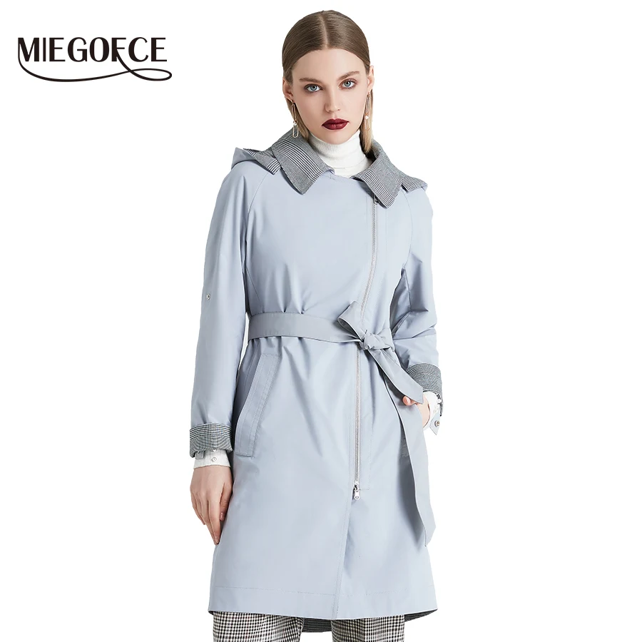 

MIEGOFCE 2019 New Product Trench Spring Autumn Female Windproof Warm Female Coat European and American Model Windbreaker