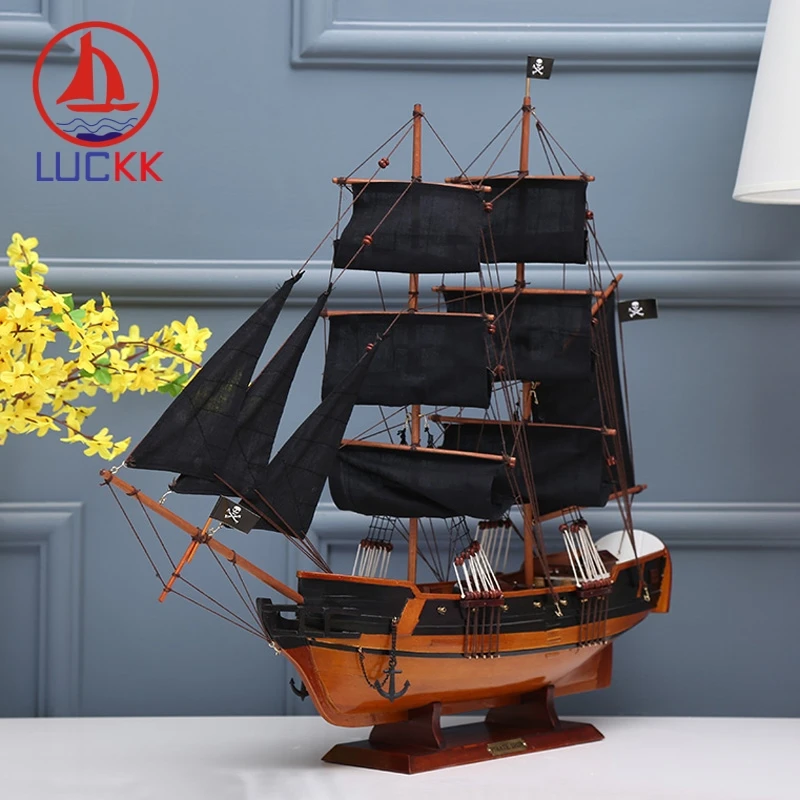 Пиратская деревянная модель корабля LUCKK сделай сам 75 см|Статуэтки и миниатюры| |