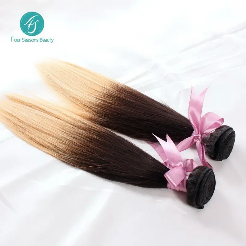 

Straight Ombre Brazilian Hair 2pcs/lot No Shed No Tangle Brazilian Virgin Hair Straight Free Shipping Blond Ombre Hair Bundles