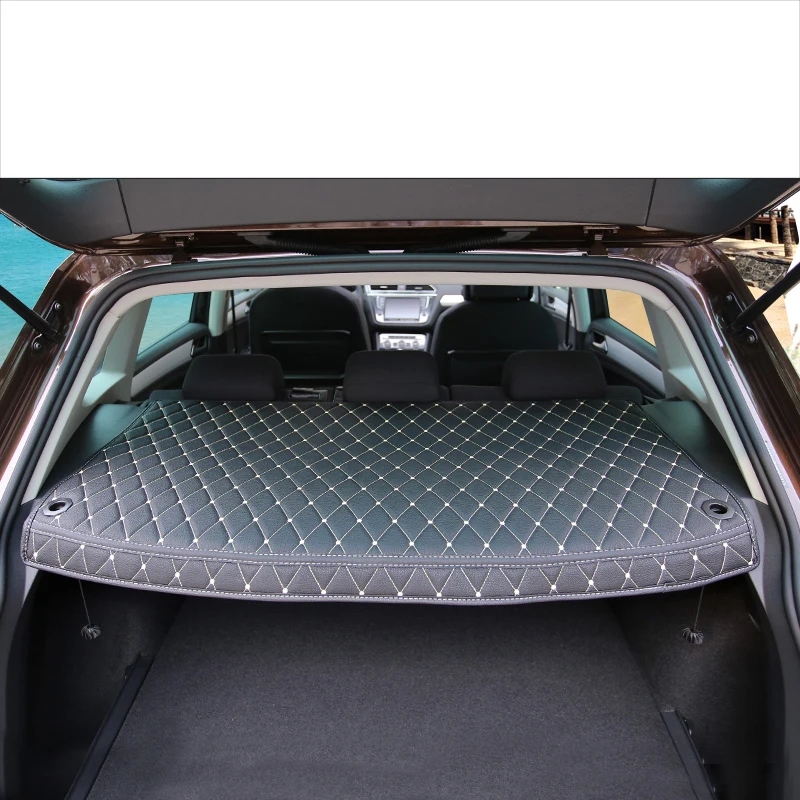 Lsrtw2017 стайлинга автомобилей багажник автомобиля коврики для Volkswagen Tiguan - Название цвета: black 1 piece