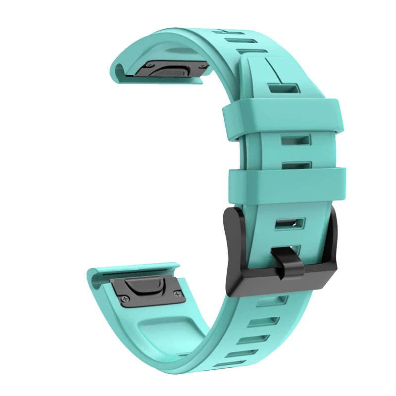 Fivstr Гладкий узор Easyfit ремешок для часов Garmin Fenix 5X5 Plus 3 3HR D2 S60 MK1 Смарт часы Quick Release ремешок на запястье - Цвет: Teal