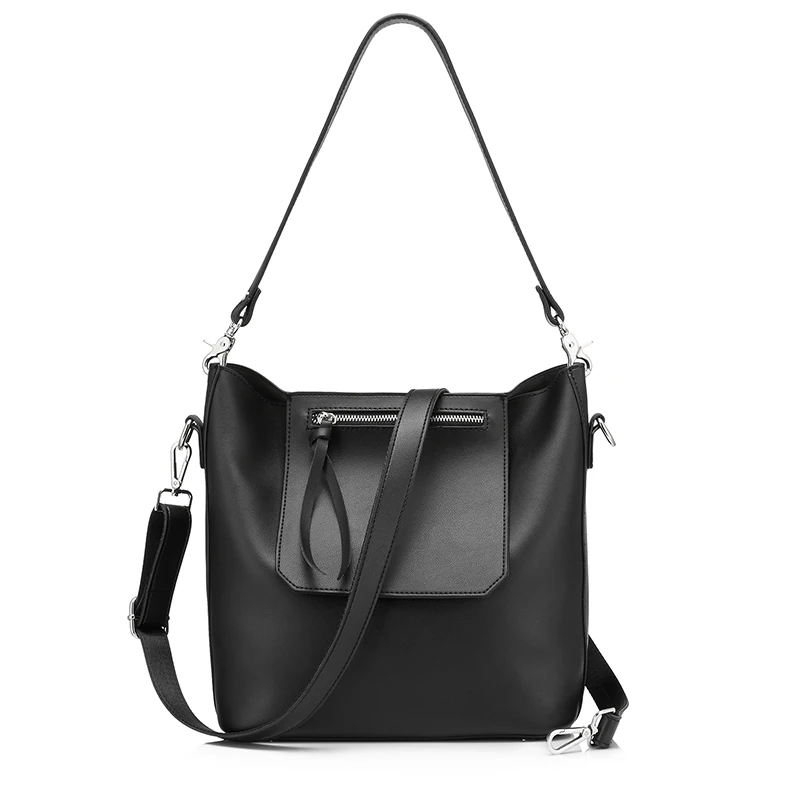

LOVEVOOK women bucket bag high quality artificial leather fashion shoulder messenger bag female handbag black tote bag