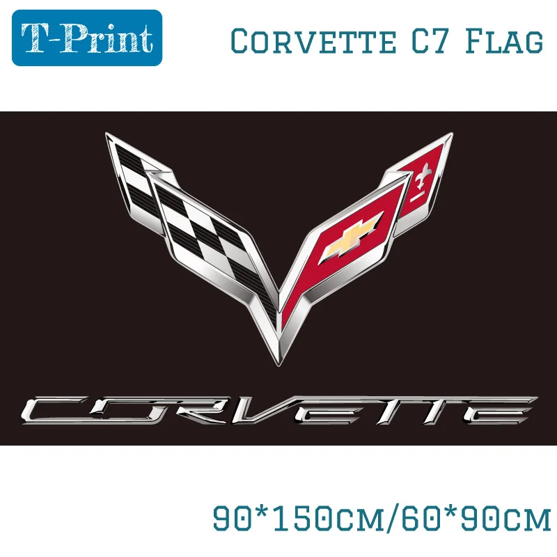 

Corvette C7 Flag Car Racing Banner 90x150cm 60x90cm Polyster