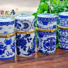 4 шт китайские синие и белые фарфоровые Ювелирные изделия/держатель зубочистки подарочная коробка