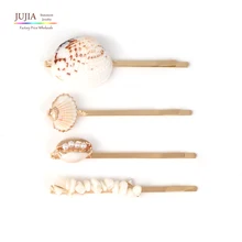 JUJIA za Designs Jewelry Sea Shell Handmade Hair Clips For Women Barrettes Trendy Pearl Hair Pins Accessories