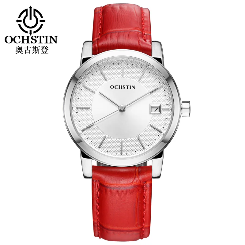 

OCHSTIN Watches Women Leather Fashion Casual Quartz Watch Female Ladies Auto Date Elegant Wristwatches for Lady 009C