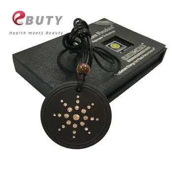 

EBUTY Quantum Scalar Energy Pendant White Charms with Chain and Authenticity Card 3000 Ions Women Jewelry Pendant 2pcs/lot
