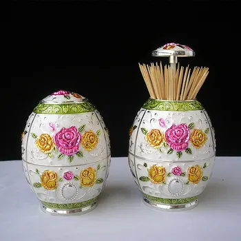 

Ever Perfect Artistic Automatic Metal Toothpick Holder Tooth-Pick Box For Tableware Decoration Multi Colors 1005