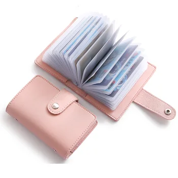 

Women Pu Leather Cute 24 Slots Card Holder Wallet Organizer Passport Cover Card Bag Case Purse Travel Wallet for Credit Cards