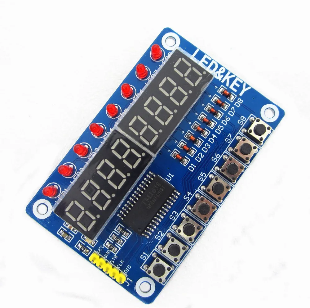 

Новый 10-битный цифровой светодиодный модуль TM1638 для AVR