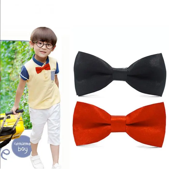 New KID/'S BOY/'S 100/% Polyester Pre-tied Bow tie only dark gray formal wedding