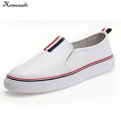 Xemonale/Low Top Sneaker из натуральной кожи повседневные туфли на плоской подошве бренд скольжения на резиновые женские Повседневное Мокасины