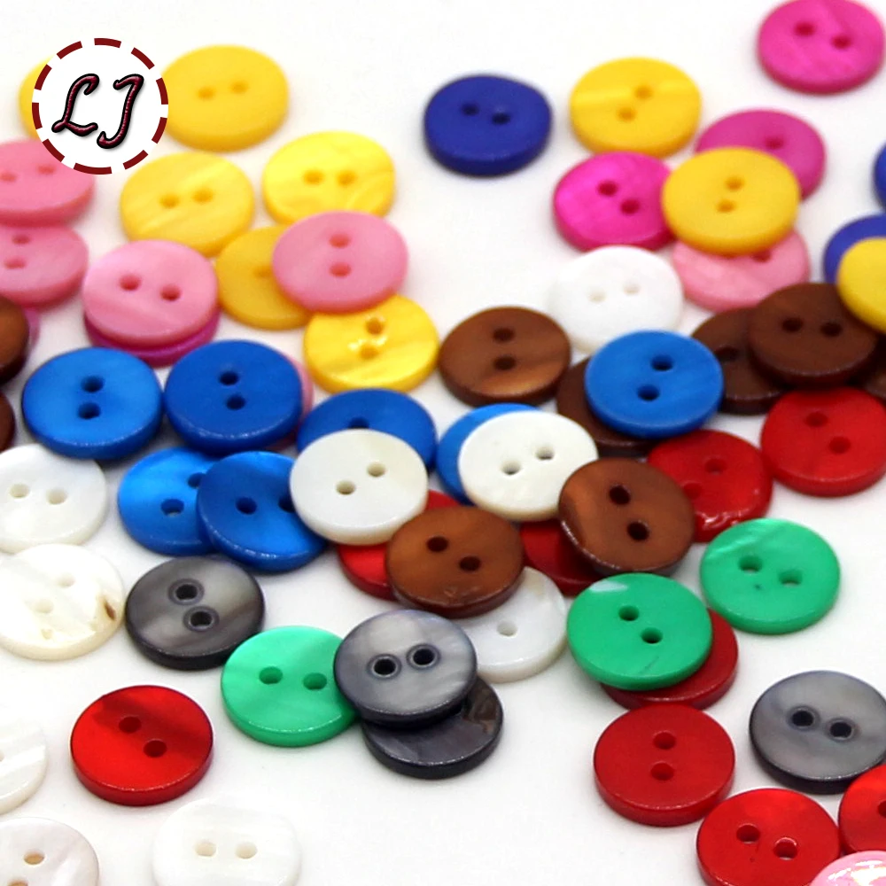 30pcs/lot 12mm color Natural Shell Sewing Buttons Color Mother of Pearl MOP Round Shell Button garment Sew Accessories DIY