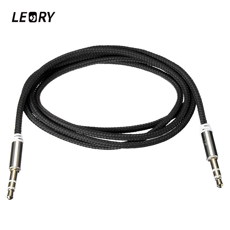 

LEORY 3.5mm Braided 1m Auxiliary Car AUX Male To Male Stereo Audio Cable Cord For Iphone 6 Plus Note 4 3 For Ipod DVD PC MP4 5