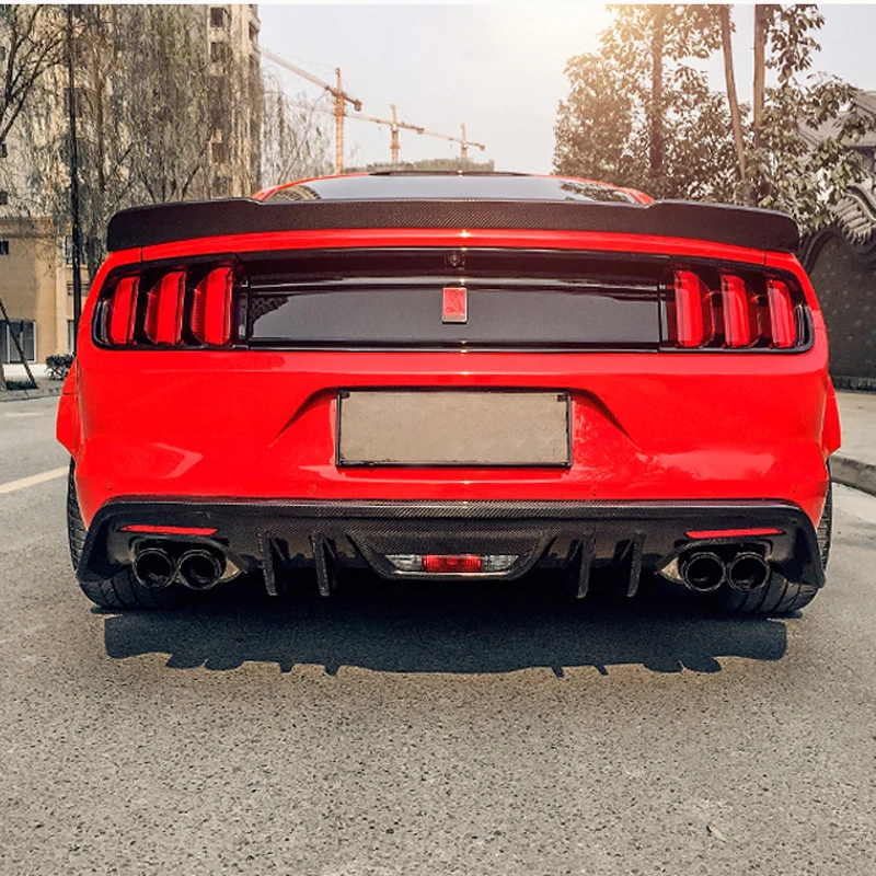 

Fit For Ford Mustang Spoile Carbon Fiber Rear Trunk Wing Decoration 2015-2017