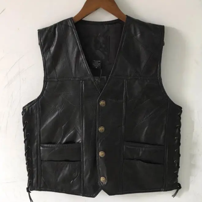 Street Men Leather Vest Leisure Coats Men's Hip Hop Waistcoat Suit Vests Autumn Winter Mens