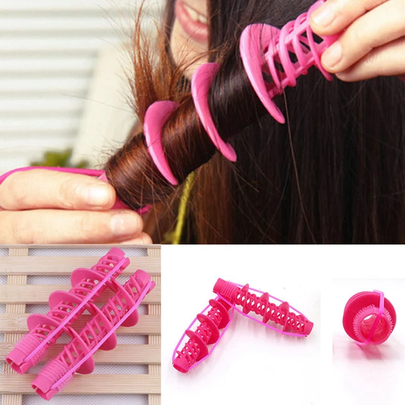 

2Pcs Hair Styling Tools Hair Care Natural Big Wave Curls Rollers Curlers Curling Styling Tool