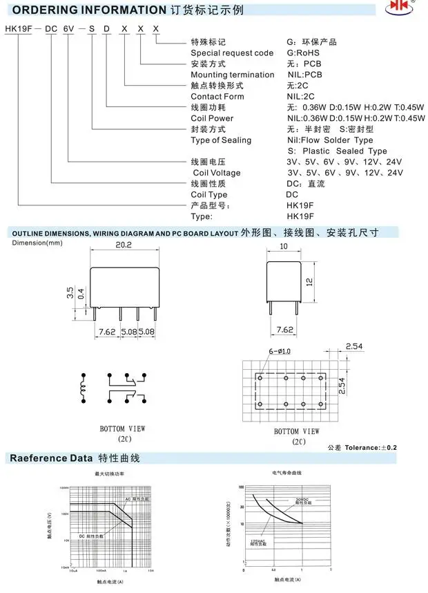 10 шт. катушка DPDT 8 Pin 2NO 2NC мини Мощность реле PCB Тип hui Ke HK19F HK19F-DC5V-SHG HK19F-DC12V-SHG HK19F-DC24V-SHG