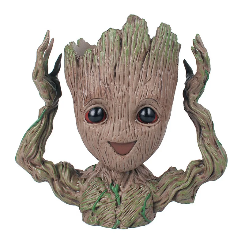 Baby Groot Maceta для цветочного горшка ручка плантатора горшок милая фигурка солдатик