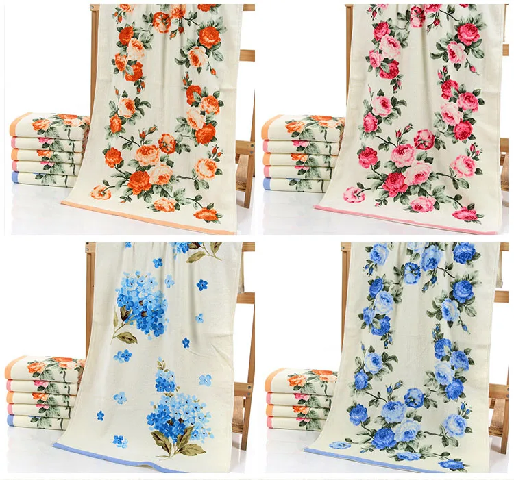 Face Towel Cotton Flower Printed 3PCS*LOT Bathroom Hand Towels Embroidery Terry cotton towel cotton face towels