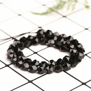 

Natural Stone Black Obsidian Round Loose Beads for DIY Bracelet Necklace Fine Jewelry Making