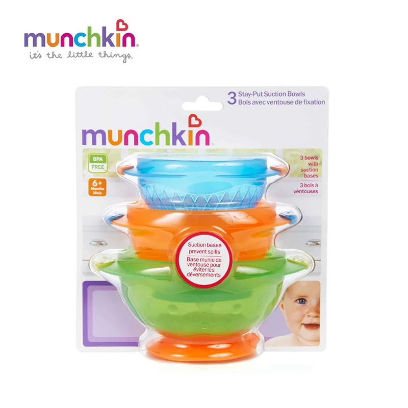 Munchkin White Hot Spoons 4pk + Stay Put Suction Bowls 3pk