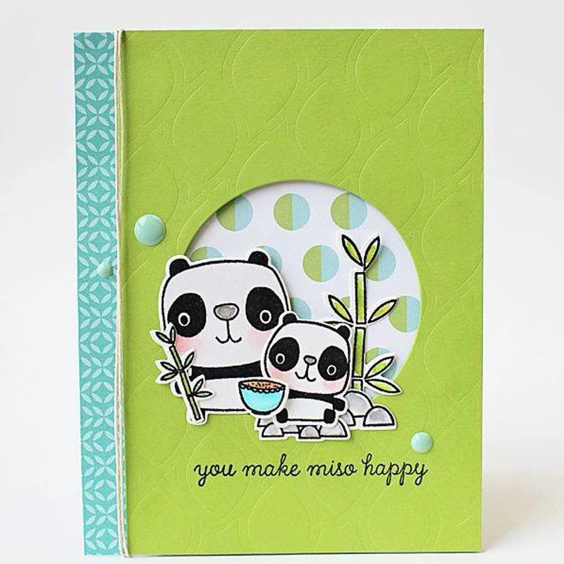 

Panda Bamboos Prints Transparent Clear Silicone Stamp/Seal for DIY scrapbooking/photo album Decor card making