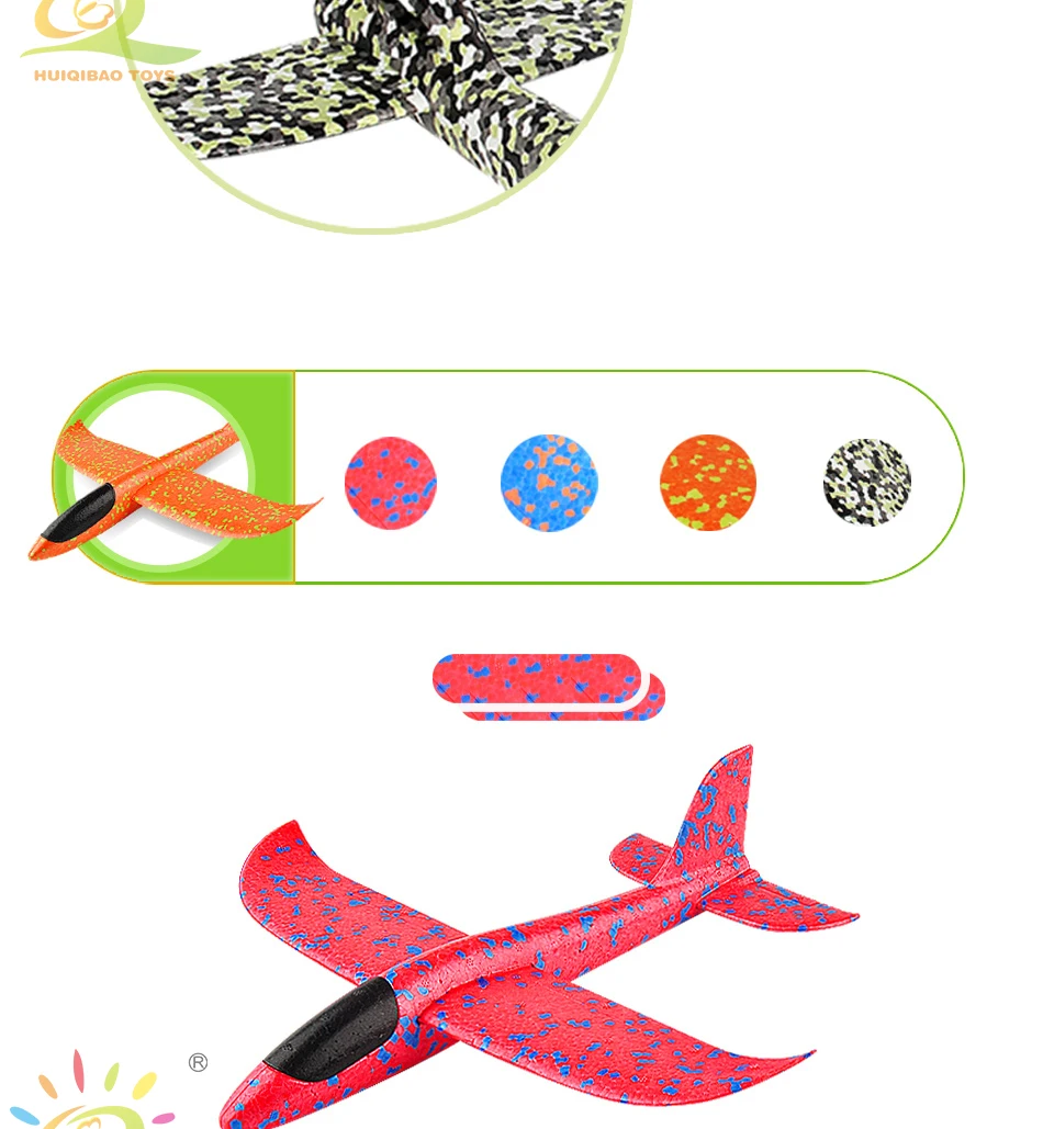 35 см ручной бросок Летающий планер самолет пены игрушки в виде самолетов Запуск наполнители пузырь модель самолета DIY интерактивные игрушки для детей
