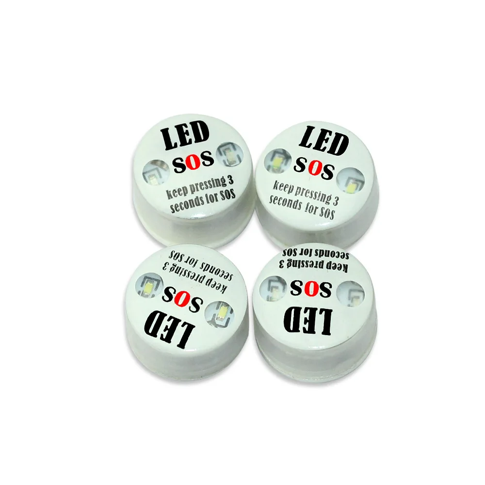 2шт SOS сигнальный светильник, Аварийная Аптечка, портативный для выживания, для спорта на открытом воздухе, для дома, для экстренной помощи, светодиодный фонарь для кемпинга+ батарейки