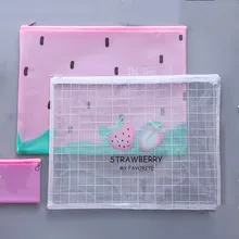 1 шт. водонепроницаемый бумажный файл папка Kawaii фрукты ручка чехол для девочек офисные принадлежности