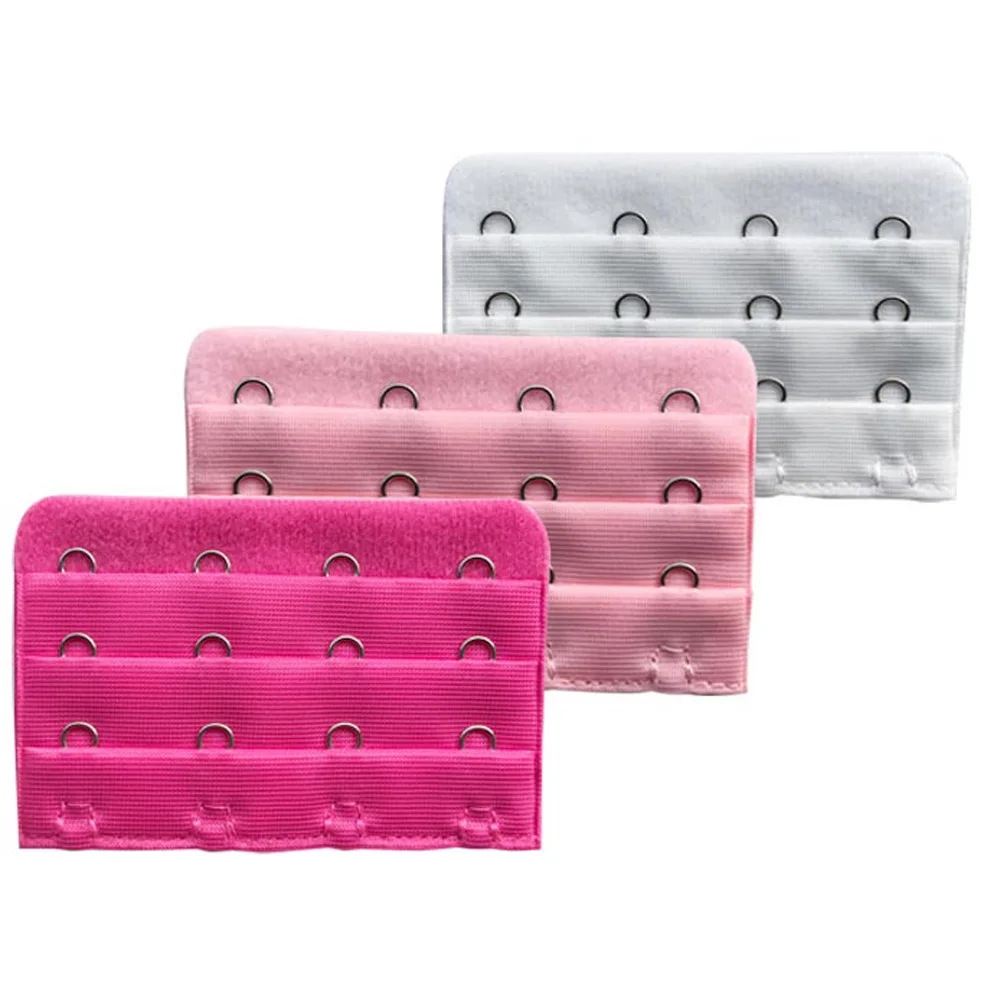 

La MaxPa 3PCS Bra Strap Buckle Extension 3 Rows 4 Hooks Clasp Straps Women Bra Extender Sewing Tool Intimates Accessories k245