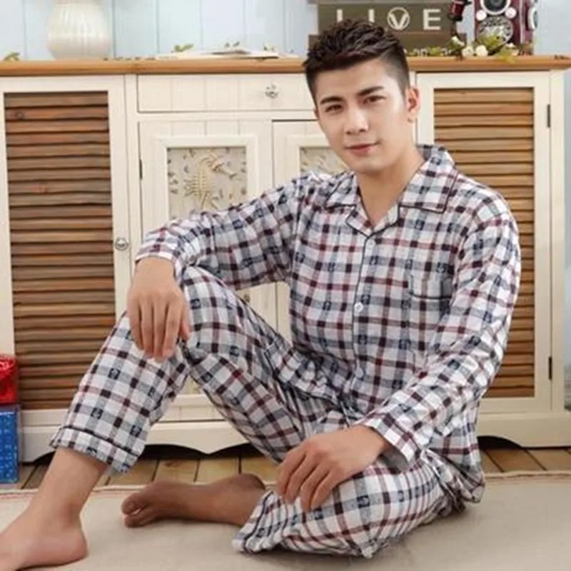 

Sleepwear Brand Cotton Pajamas Cotton Satin Man Pajama Set 2019 Stitch lingerie Robe pyjamas Women Sleepwear pyjamas 2019