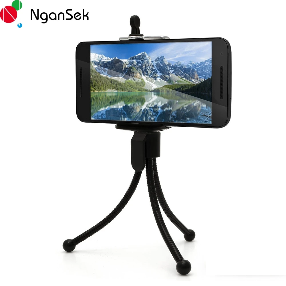 NganSek Mini Phone Tripod Stand Holder for iPhone Oppo