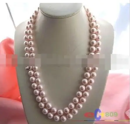 

Hot selling free shipping******50" 12MM PEACHY PINK SOUTHSEA SHELL PEARL NECKLACE