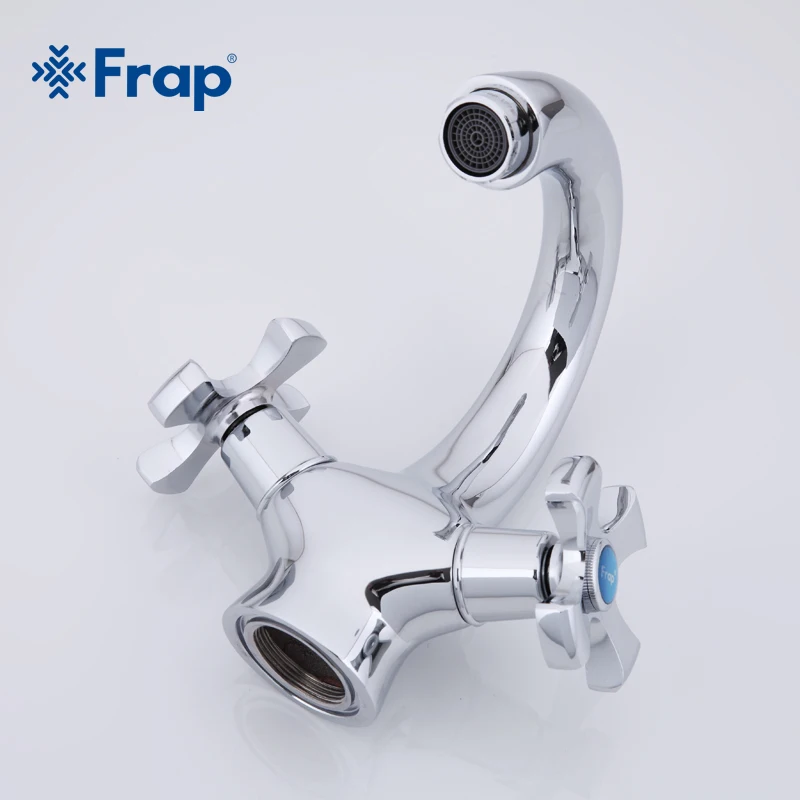 Frap Modern Style Dual Handle Tap Basin Faucet