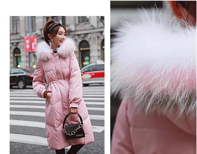2018 Women Winter Parkas Long Jackets And Coats Adjustable Waist Female Thick Warm Coats Overknee Padded Outwear Jacket AS040 (5)