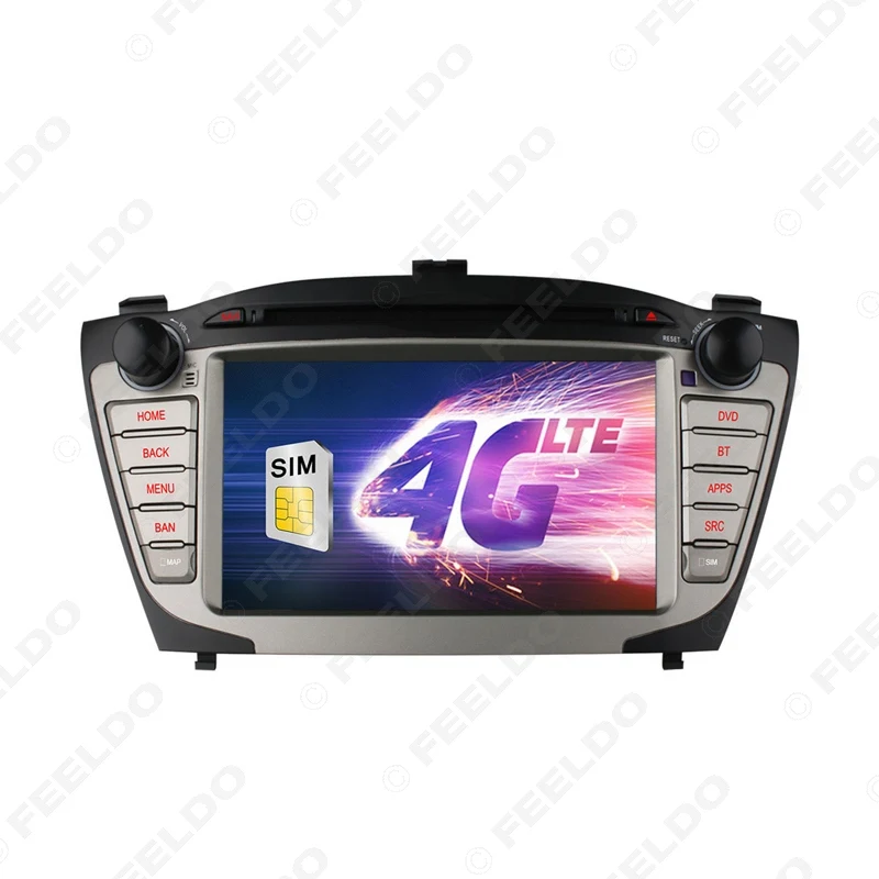 Sale FEELDO 7inch Android 6.0 (64bit) DDR3 2G/16G/4G LTE Car DVD GPS Radio Head Unit For Hyundai ix35/Tucson(09~15) #2459 1