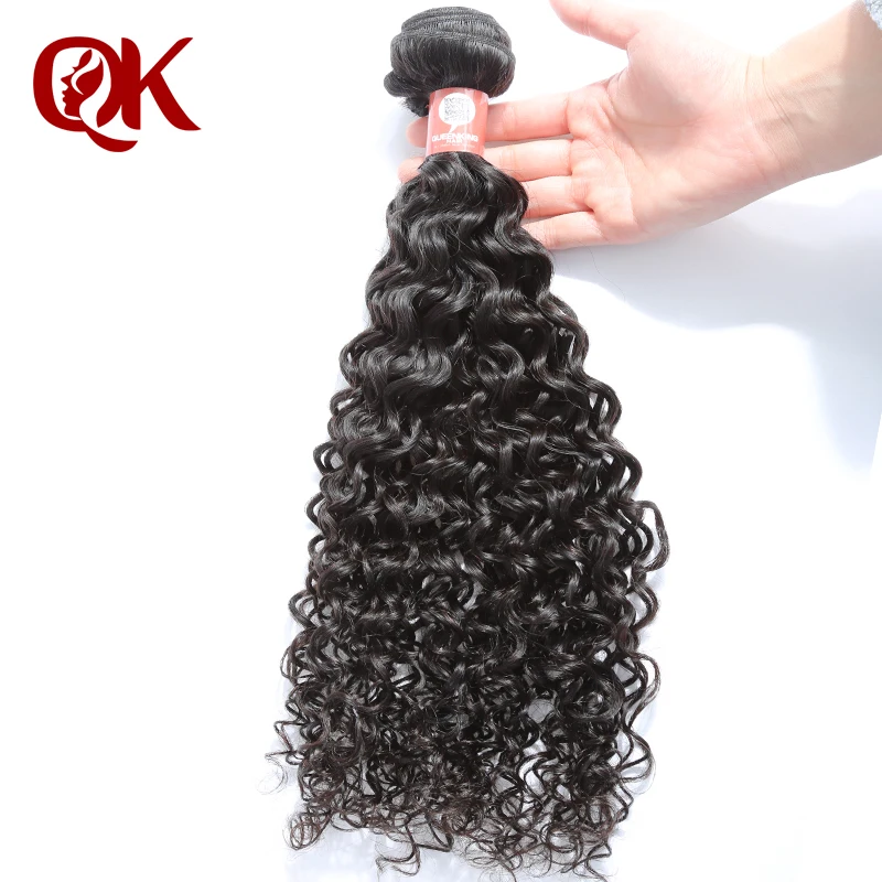 QueenKing волосы продукт перуанские вьющиеся пучок натуральный цвет Remy 100%