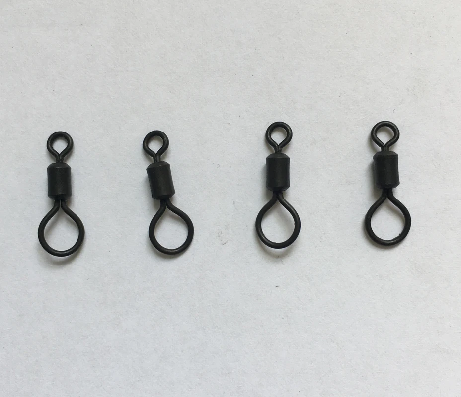 

100 x Large / Big Eye Swivels-Fits Safety Lead Clips-Carp Terminal End Tackles