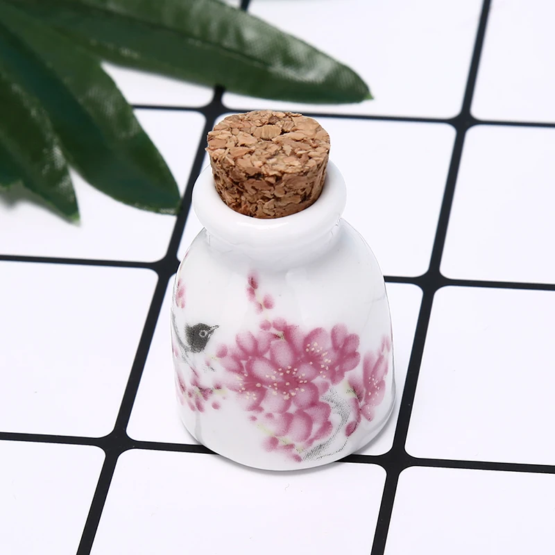 1 шт. пион/сорока мини керамическое Стекло Dappen Блюдо чаша чашка с деревянной крышкой Акриловая жидкость блеск порошок бутылка DIY Инструменты для дизайна ногтей - Цвет: pink