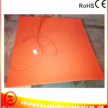 120 в 600 Вт 2"(610*610*1,5 мм) 3d принтер нагреватель Гибкая силиконовая Резина Нагреватель клей 1 сторона 100 k Термистор 1000 мм свинцовый провод