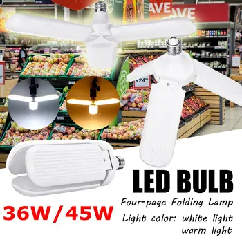 

Smuxi SMD2835 36W/45W E27 228leds Super Bright Foldable Fan Blade Angle Adjustable Ceiling Lamp Home Energy Saving Lights