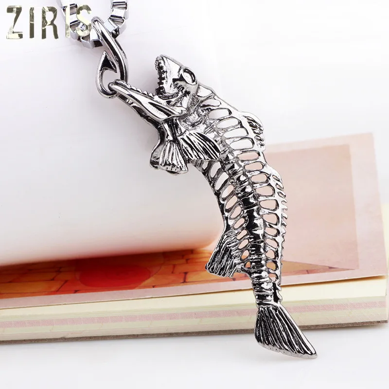 

ZIRIS Fashion cretaceous ancient fish Gentleman personality pendant men necklace