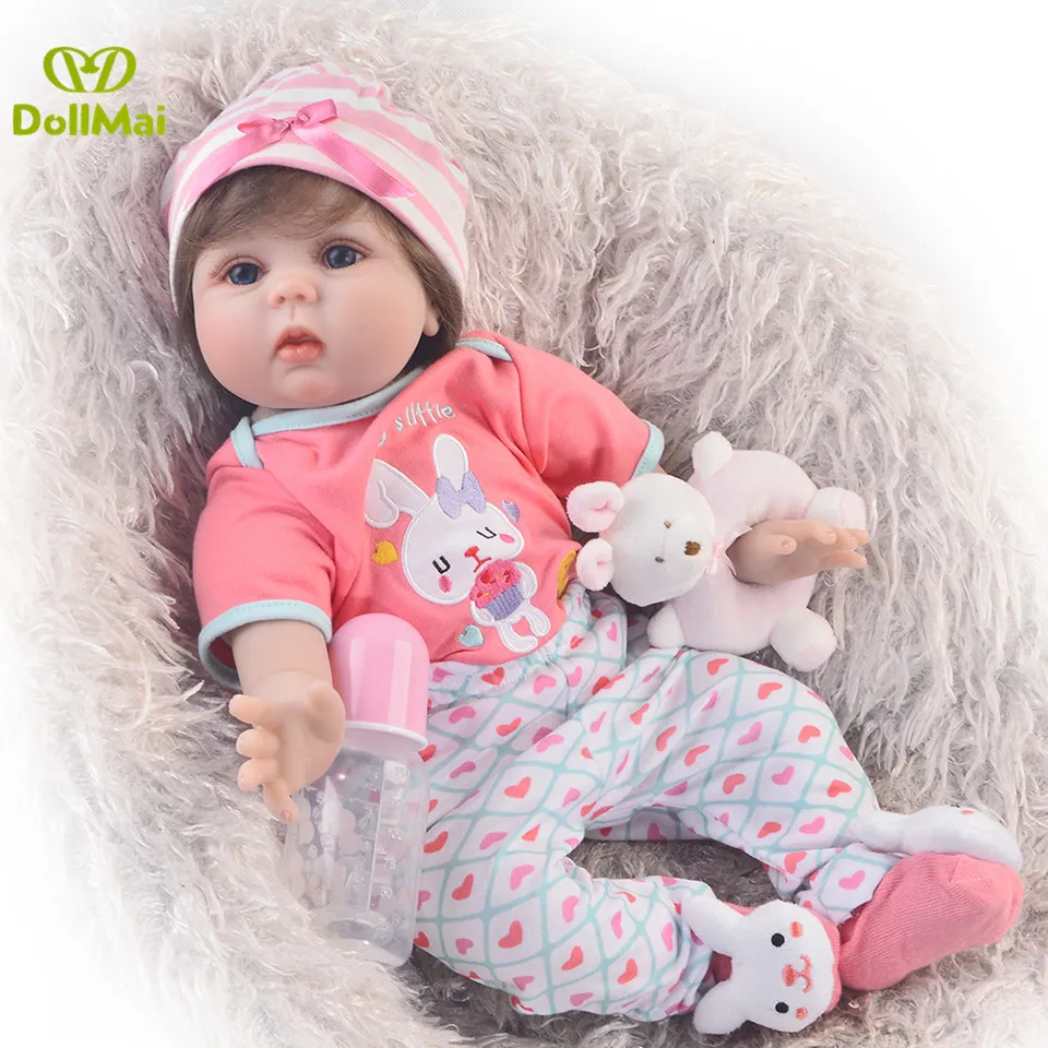 Reborn baby doll toys 22 дюйма 55 см bebe силиконовые reborn menina bonecas Детские Подарочные игрушки куклы Новорожденные bebes