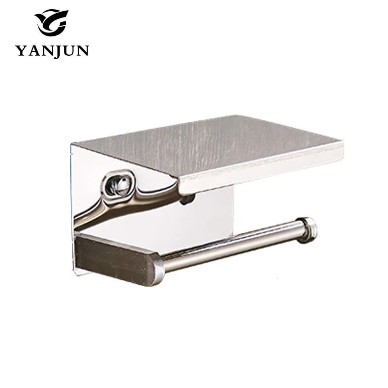 ФОТО Yanjun  Single Roll  Bathroom Paper Tissue Holder  MULTI-USE Toilet Paper Hanger Mobile phone Holder YJ-8865