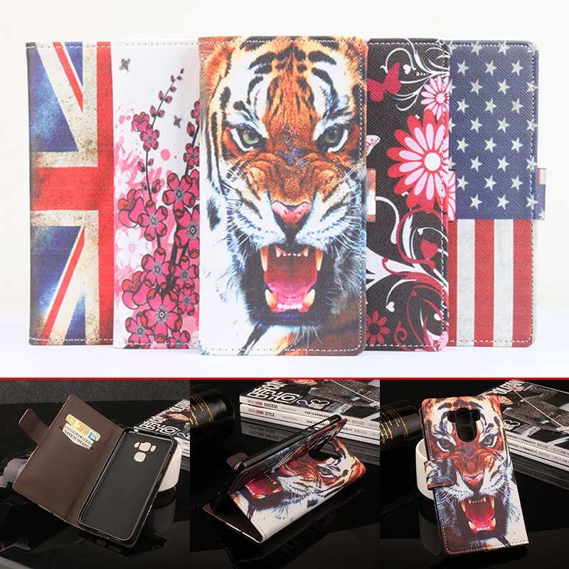

Wallet Leather Case For Asus Zonfone 3 Max ZC553KL Flip Cover Kickstand Painting Phone Bags & Cases With Card Holder